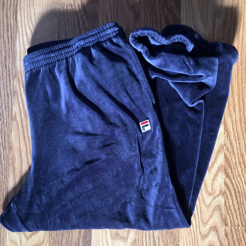 FILA XXL SWEAT PANTS NAVY BLUE COMFORTABLE LONG PANTS
